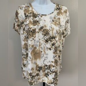 Studio Works Floral Women's Short Sleeve Top